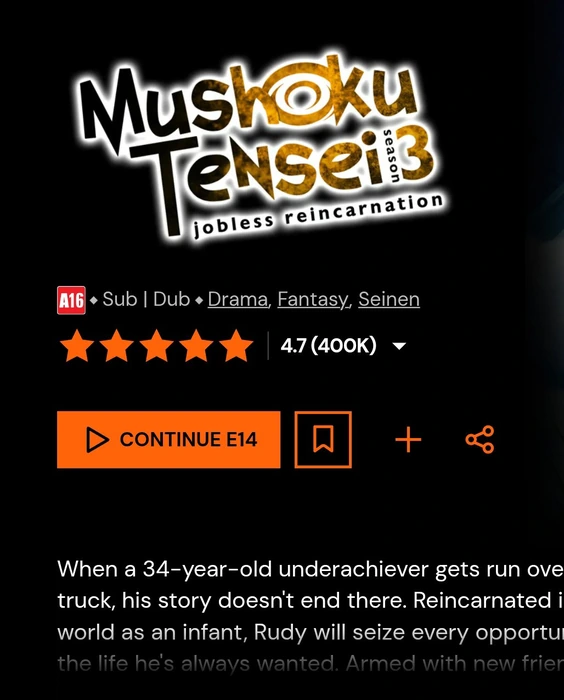 «Реинкарнация безработного» лидирует среди исекаев на Crunchyroll